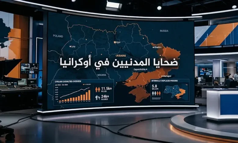 إحصائيات ضحايا المدنيين في أوكرانيا خلال شهر تموز حسب تقرير الأمم المتحدة.